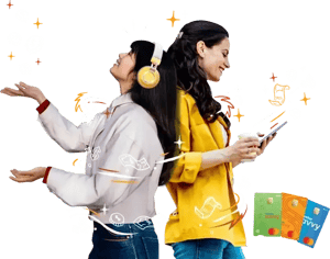 booster-savvy-budgeting-app-two-woman-using-on-phone-new-zealand